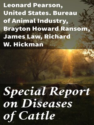 cover image of Special Report on Diseases of Cattle